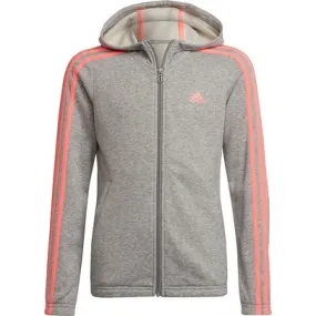 adidas 3 Stripes Full Zip Hoody Girls