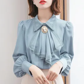 Audrey Vintage-style Cameo Blouse