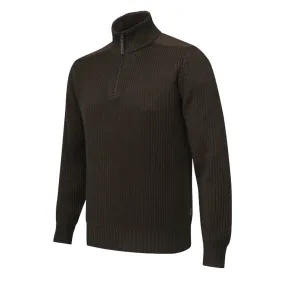 Beretta Dover Half Zip Tech Sweater Brownbark / Moss