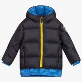 Blue Down Padded Puffer Coat