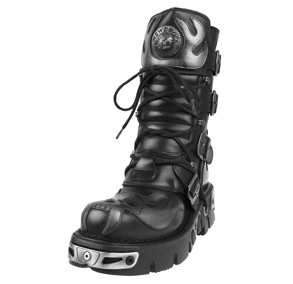 Boots New rock - Vampire Boots (107-S2) Black-Gray  -  Metal-shop