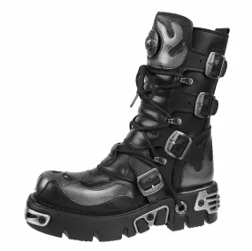 Boots New rock - Vampire Boots (107-S2) Black-Gray  -  Metal-shop