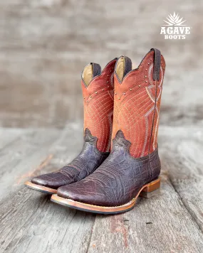 BROWN ELEPHANT | MEN SQUARE TOE COWBOY BOOTS