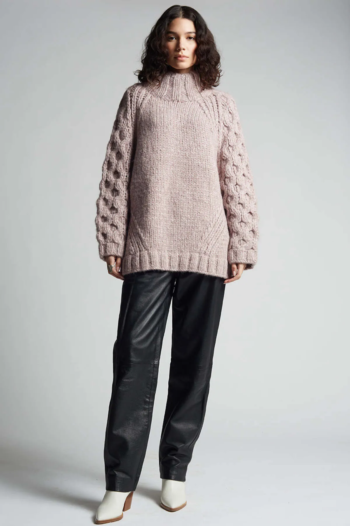 CAILIN SWEATER - MELANGE PINK