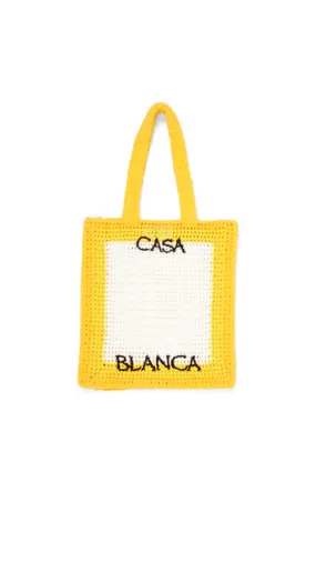 Crochet Bag - Yellow/White