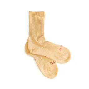 Double Face Mini Crew Socks Organic Cotton - Yellow