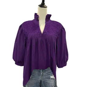 Double Purple Tailgater Blouse