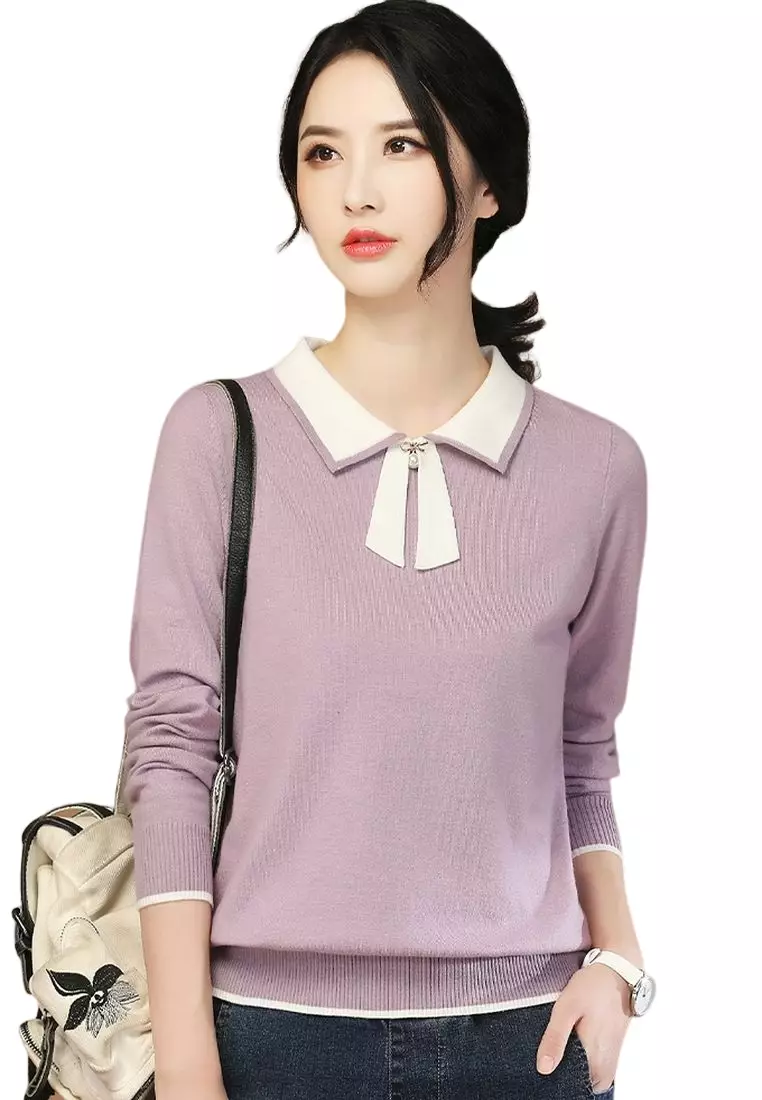 Fashionable Lapel Sweater