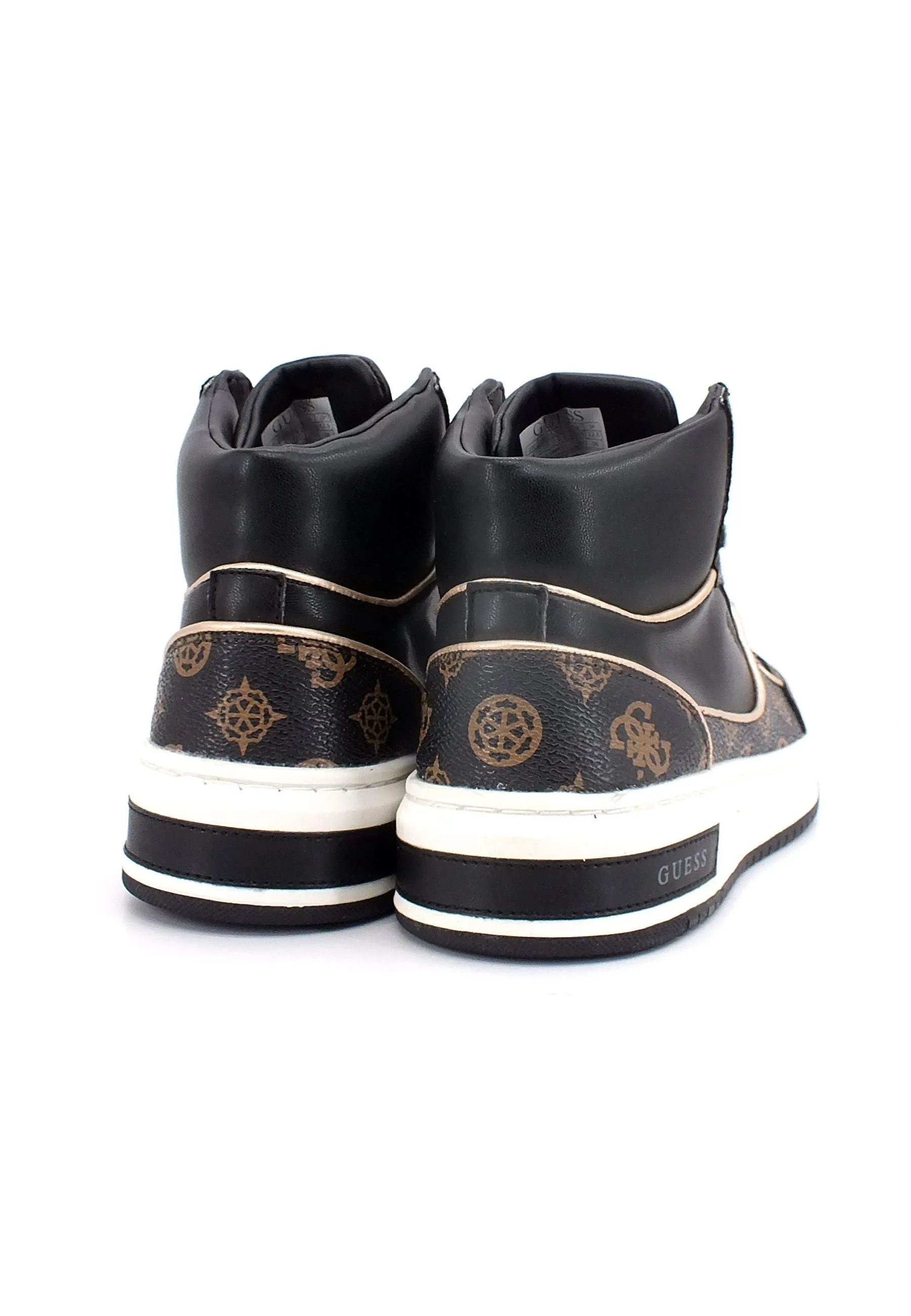 GUESS Sneaker Basket Hi Donna Black Brown FL8TULSMF12