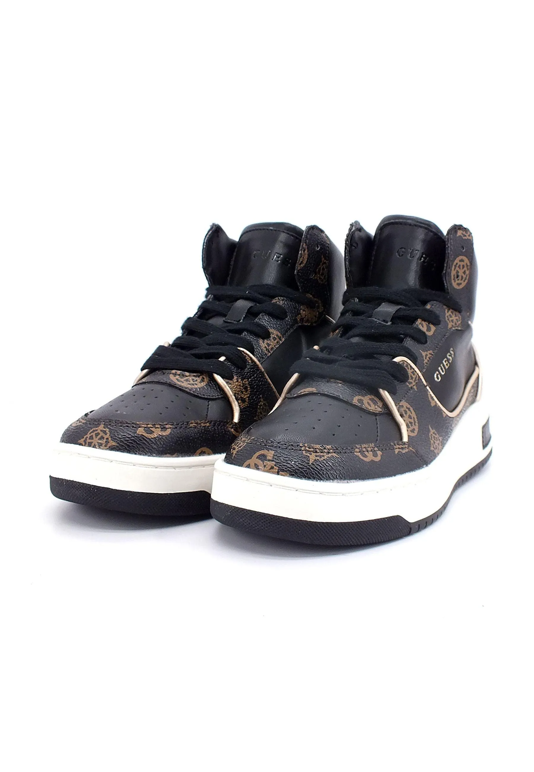 GUESS Sneaker Basket Hi Donna Black Brown FL8TULSMF12