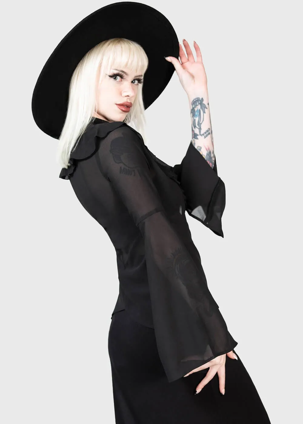 Killstar Valentine's Heart Blouse Black