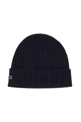 Lacoste Wool Beanie Hat   Blue