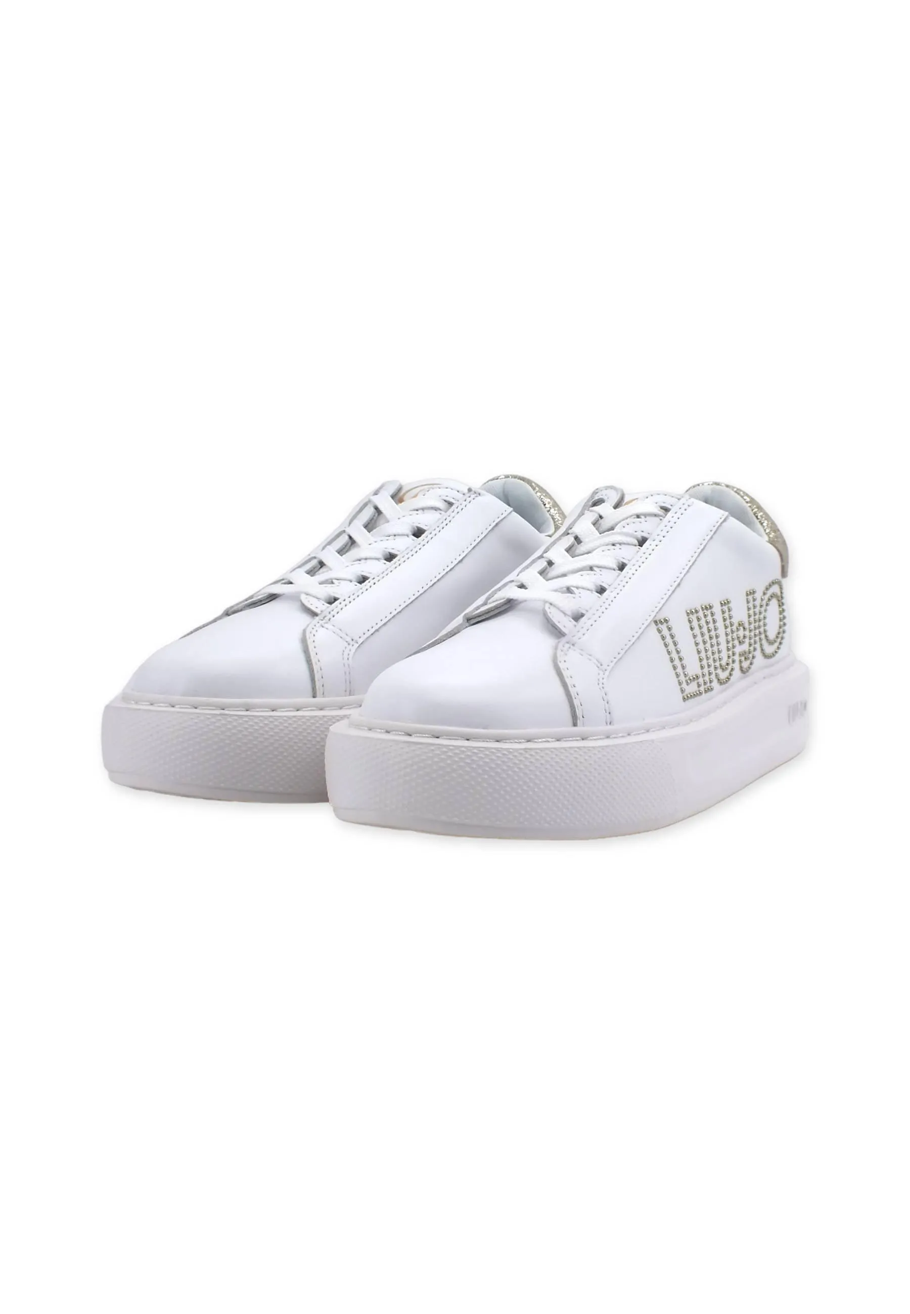 LIU JO Kylie 05 Sneaker Donna White Light Gold BA2065PX100