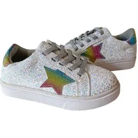 Lola + The Boys Star Glitter Sneaker, Rainbow