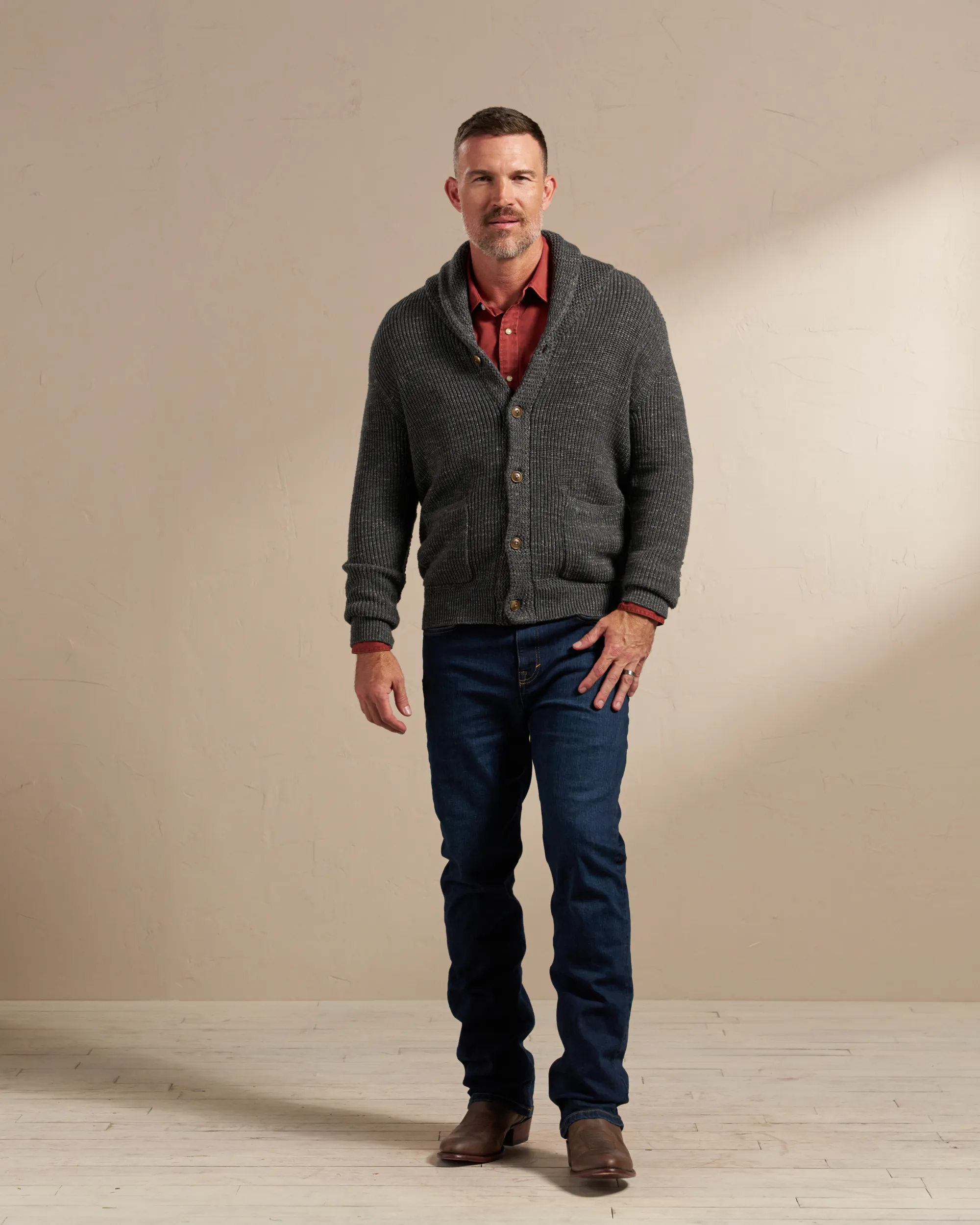 Men's Shawl Collar Cardigan