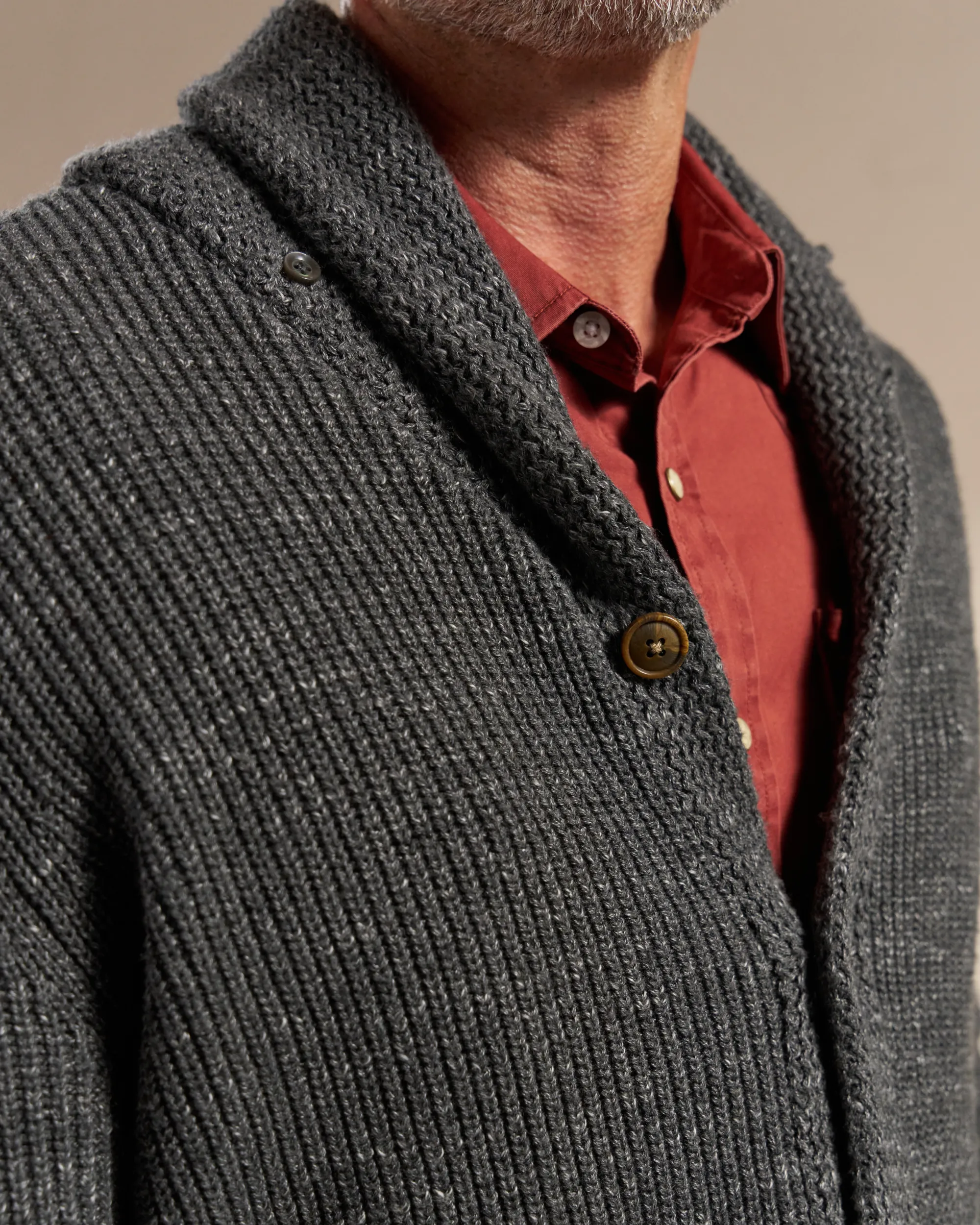 Men's Shawl Collar Cardigan