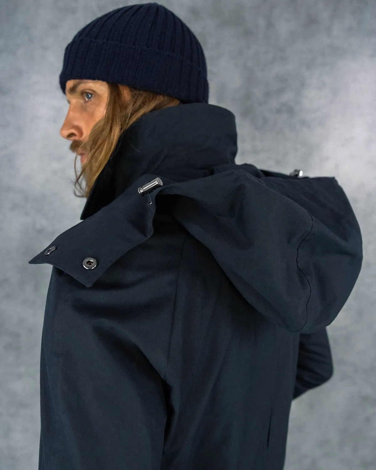 Midnight Ventile Commuter Hooded Coat