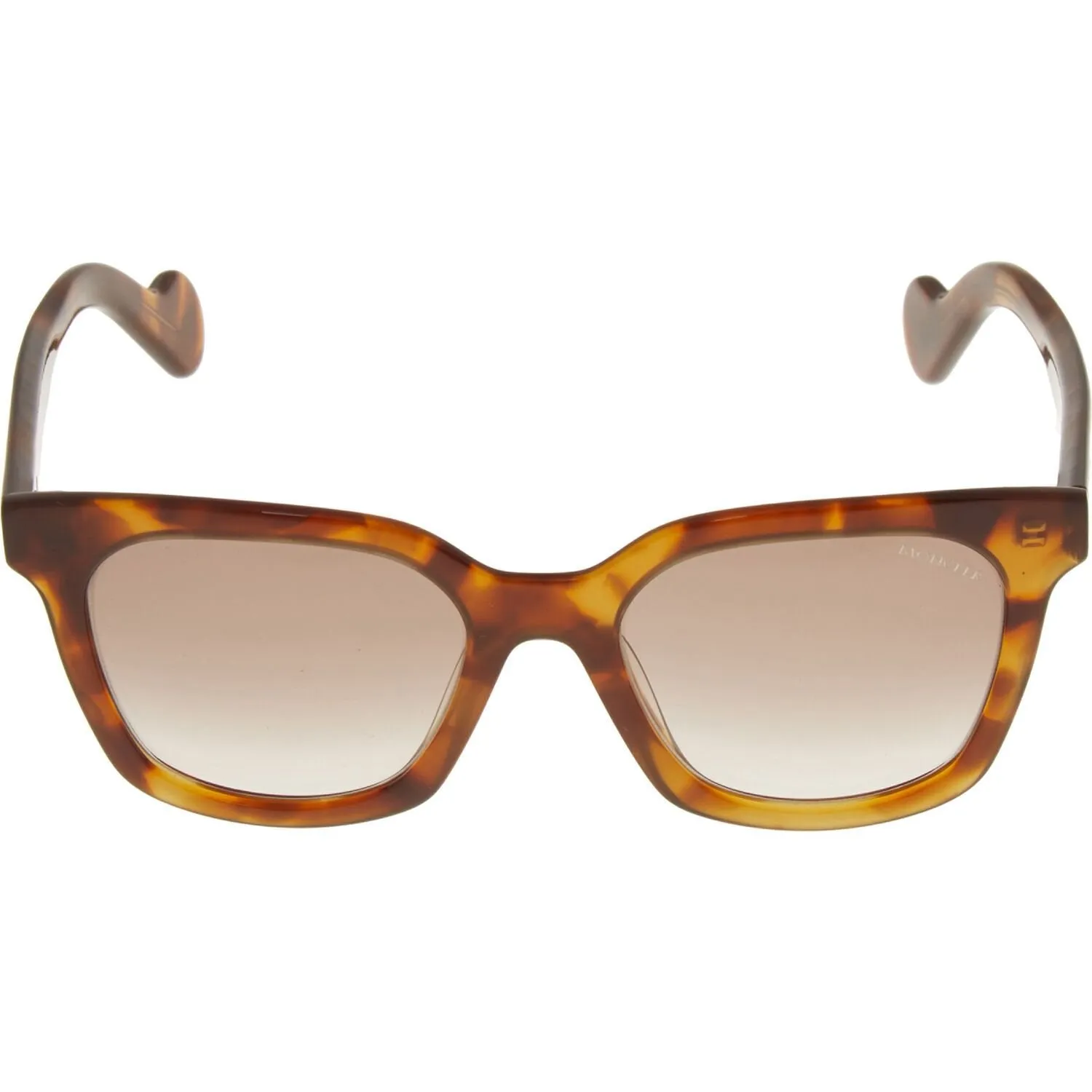 MONCLER Logo Tortoiseshell Square Sunglasses