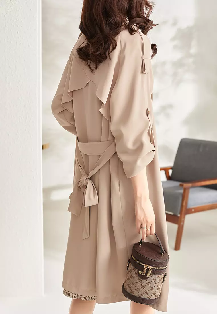 ONX.HK British Style Mid-Length Trench Coat