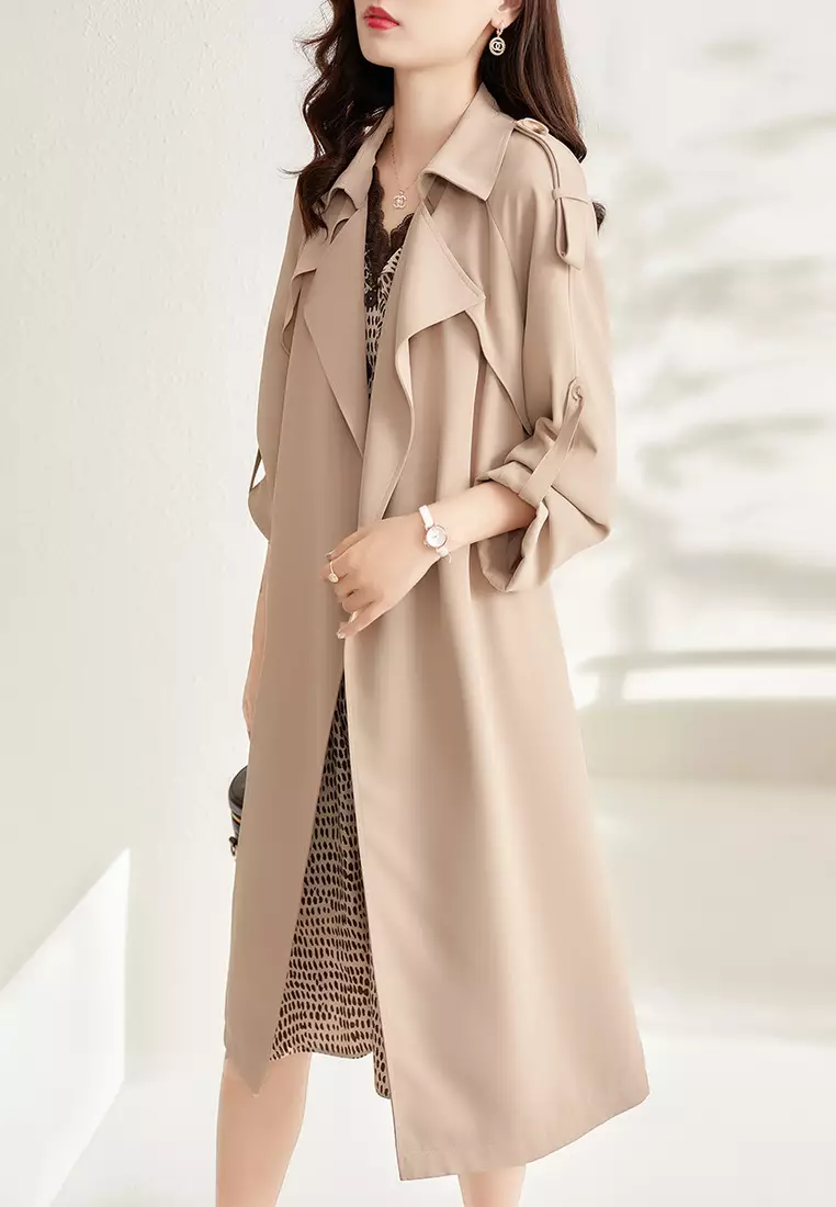 ONX.HK British Style Mid-Length Trench Coat