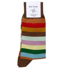 Paul Smith Floyd Striped Sock Chocolate