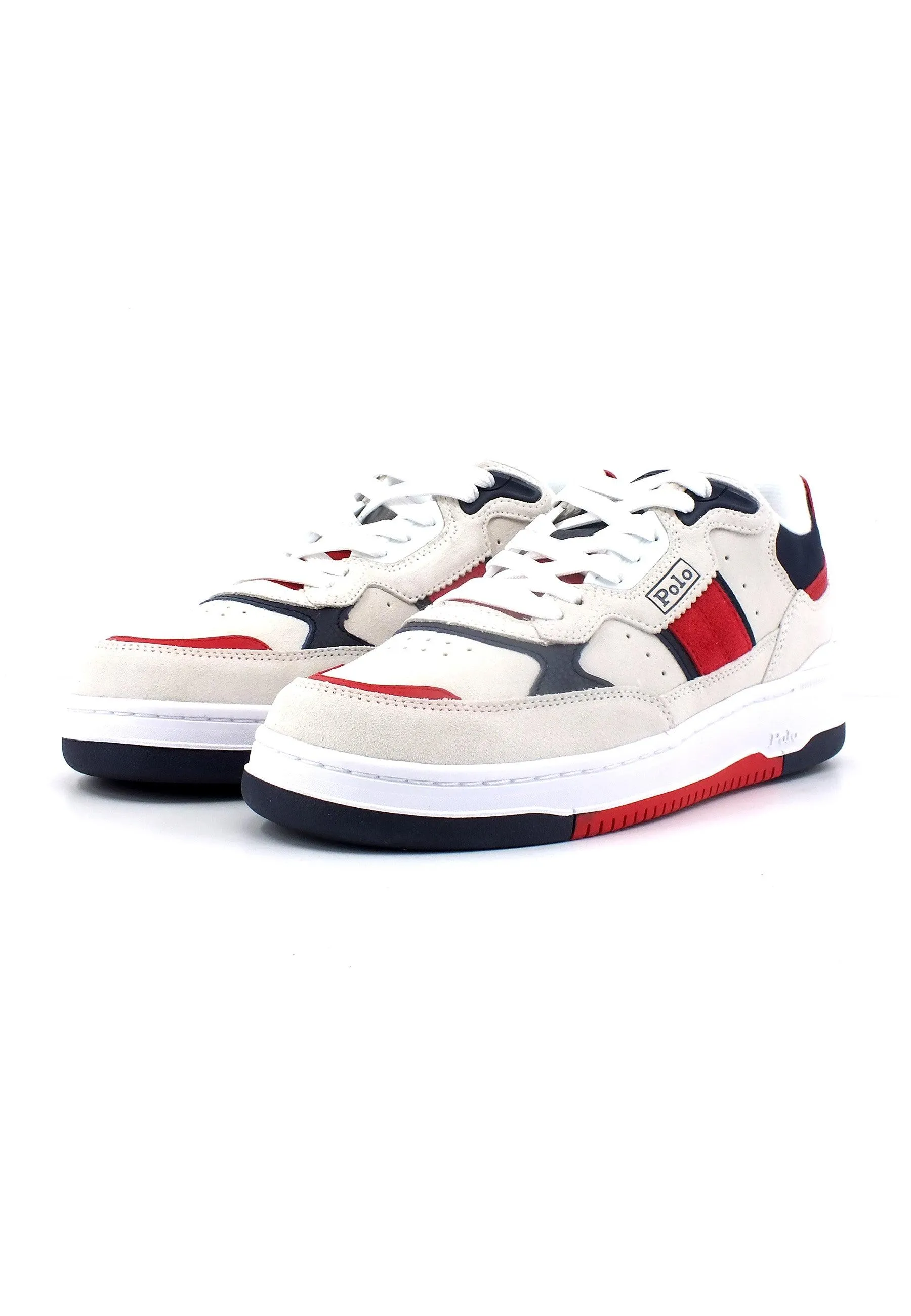 POLO RALPH LAUREN Sneaker Uomo Bianco Navy Red 809913399003