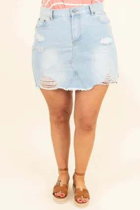 Rhythm Of Love Skirt, Light Denim