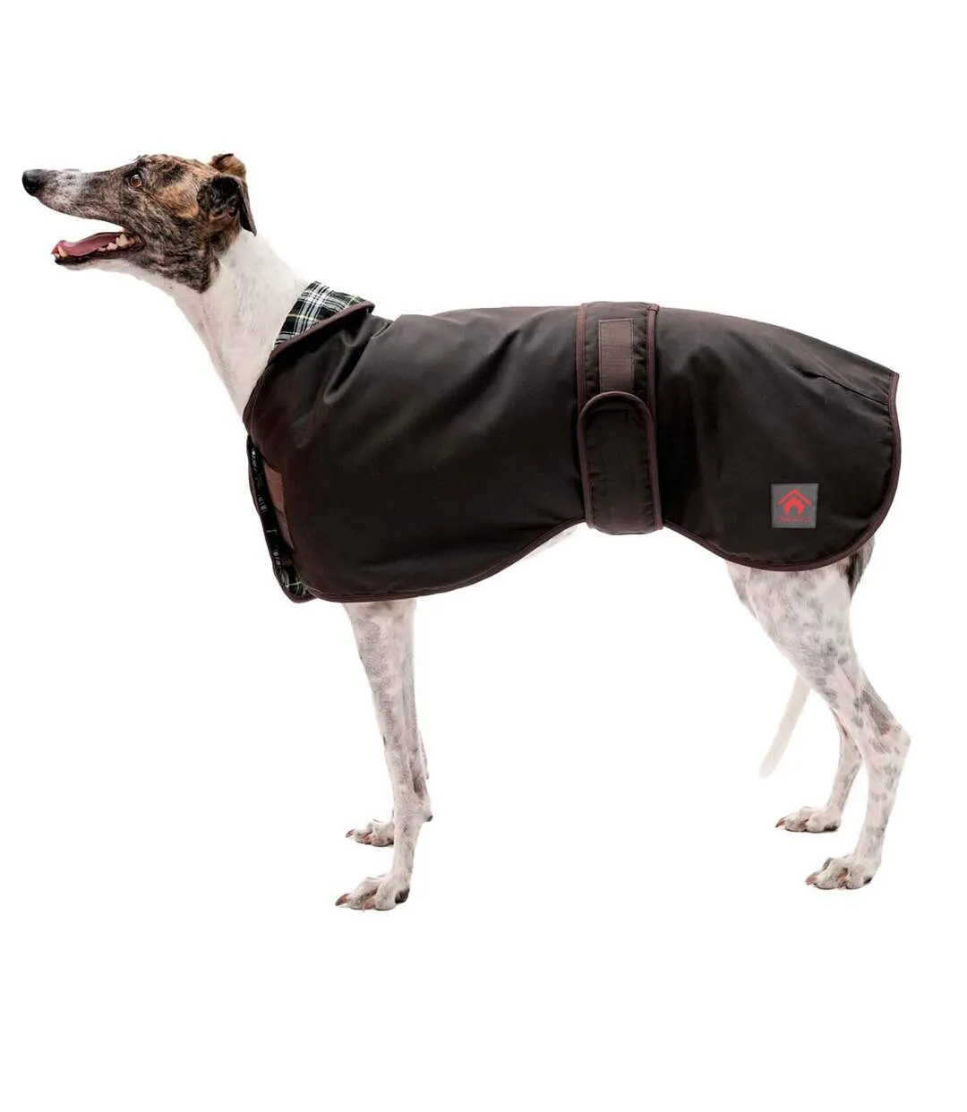 Sighthound waxed dog coat 76cm brown Firefoot