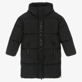 Teen Boys Black Puffer Coat