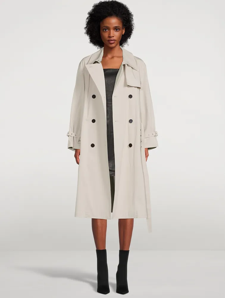 THEORY Double-Breasted Trench Coat