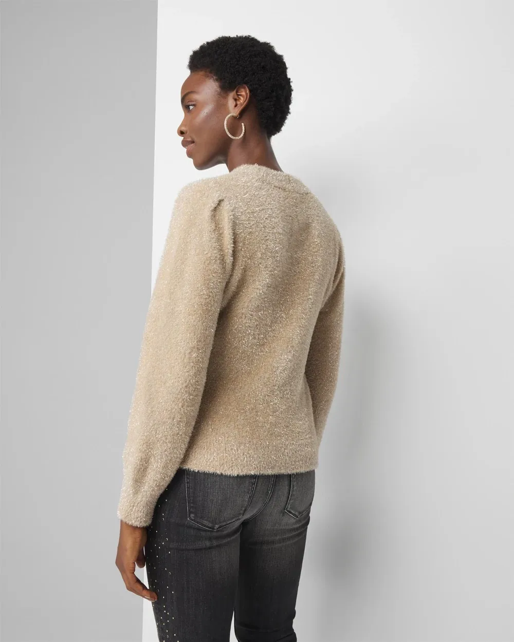 Tinsel Trim Sweater