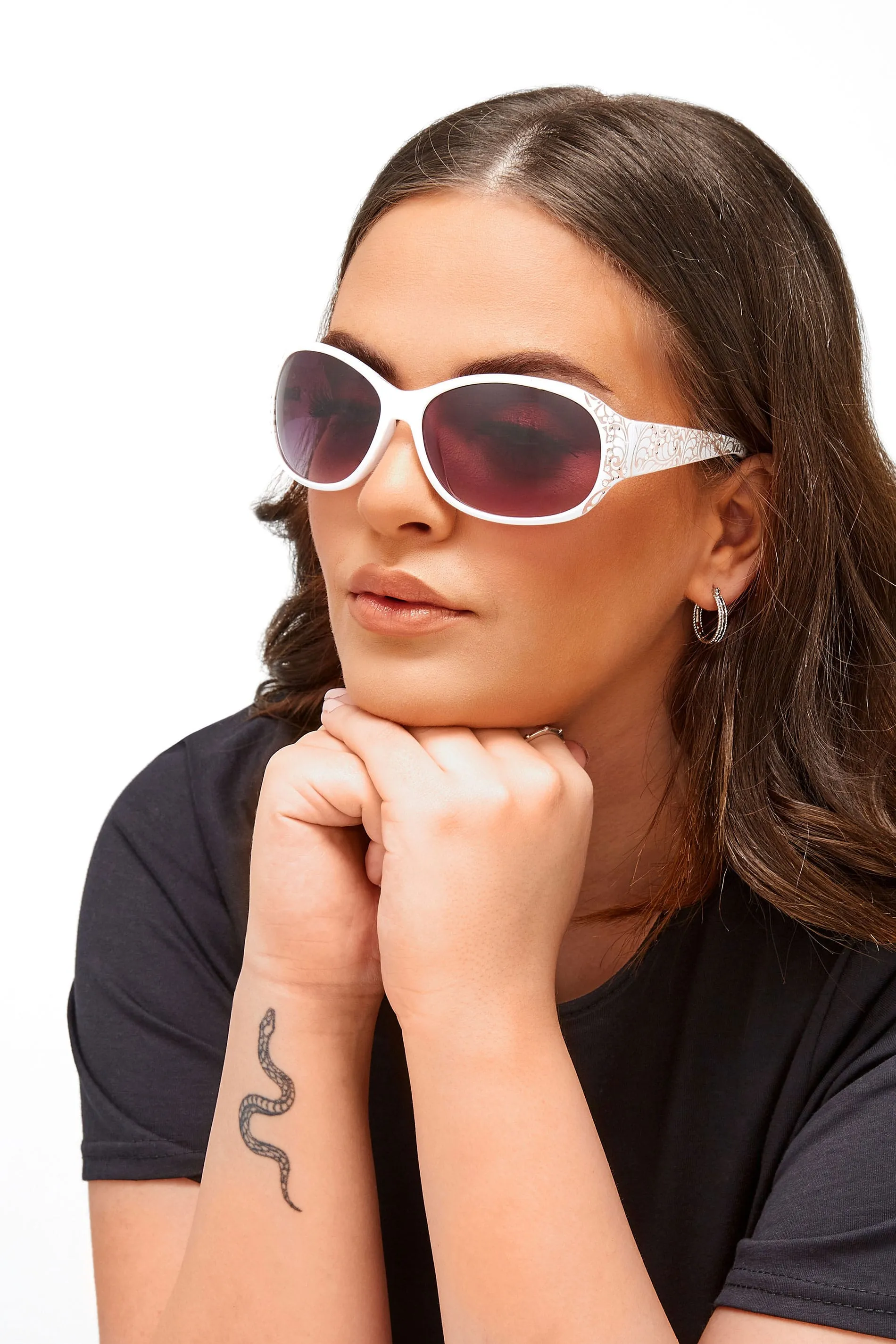 White Filigree Sunglasses