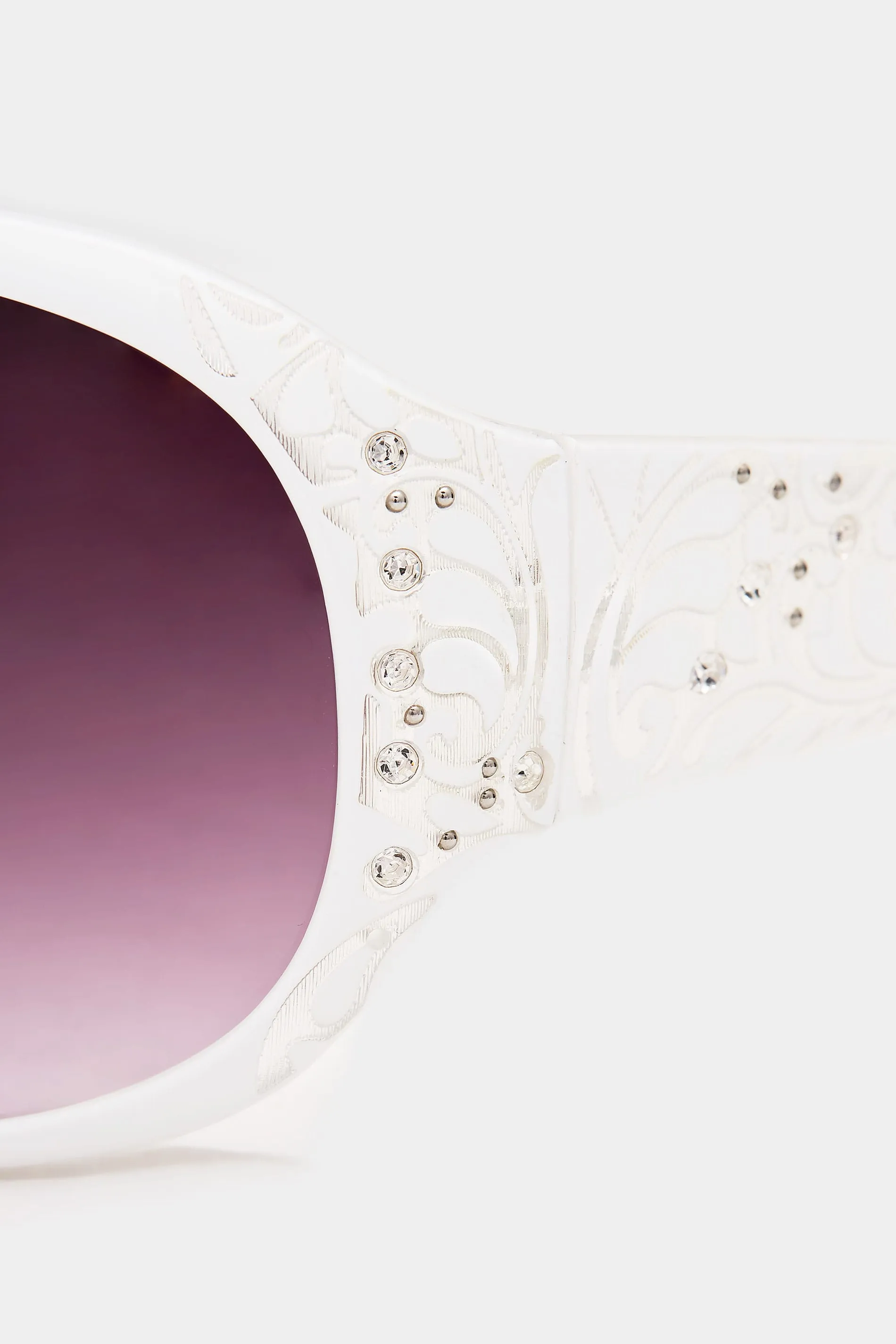 White Filigree Sunglasses