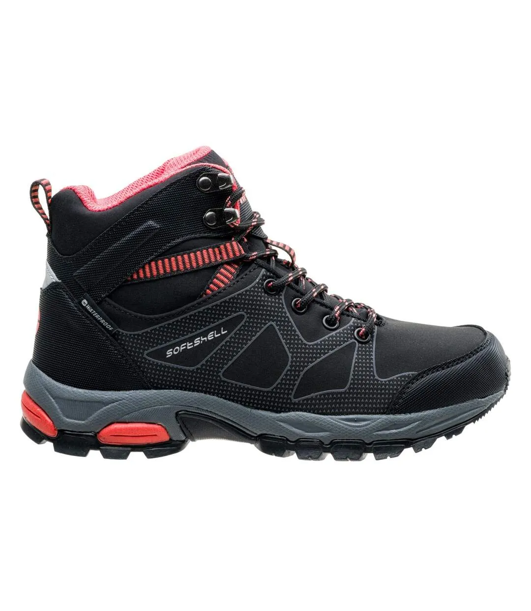 Womens/ladies fumiko walking boots black/hot coral Hi-Tec